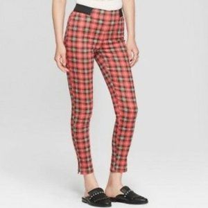 Junk Food Plaid Leggings-79-3